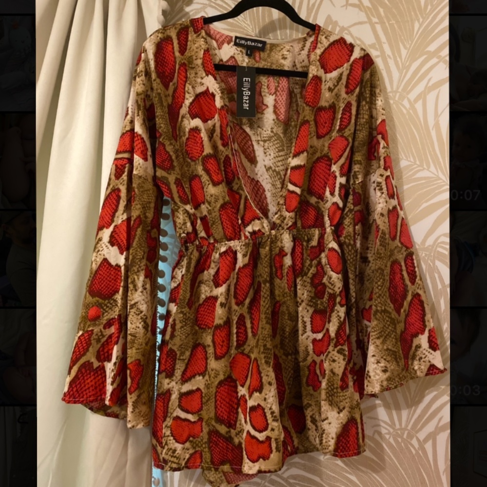 Women’s Romper Long Sleeve Snake